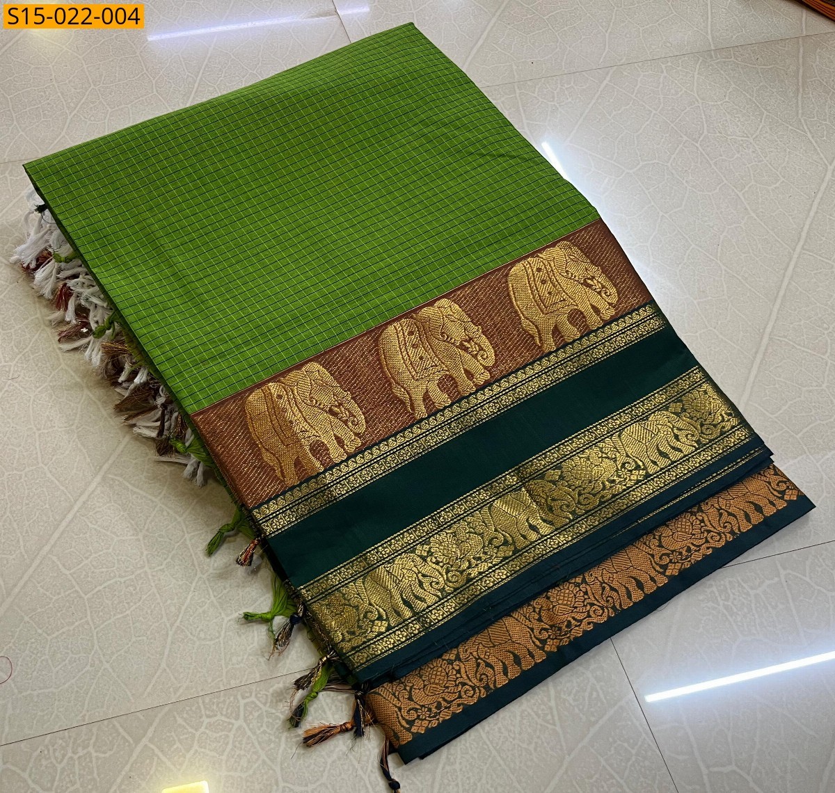 Green Kanchi cotton sarees 