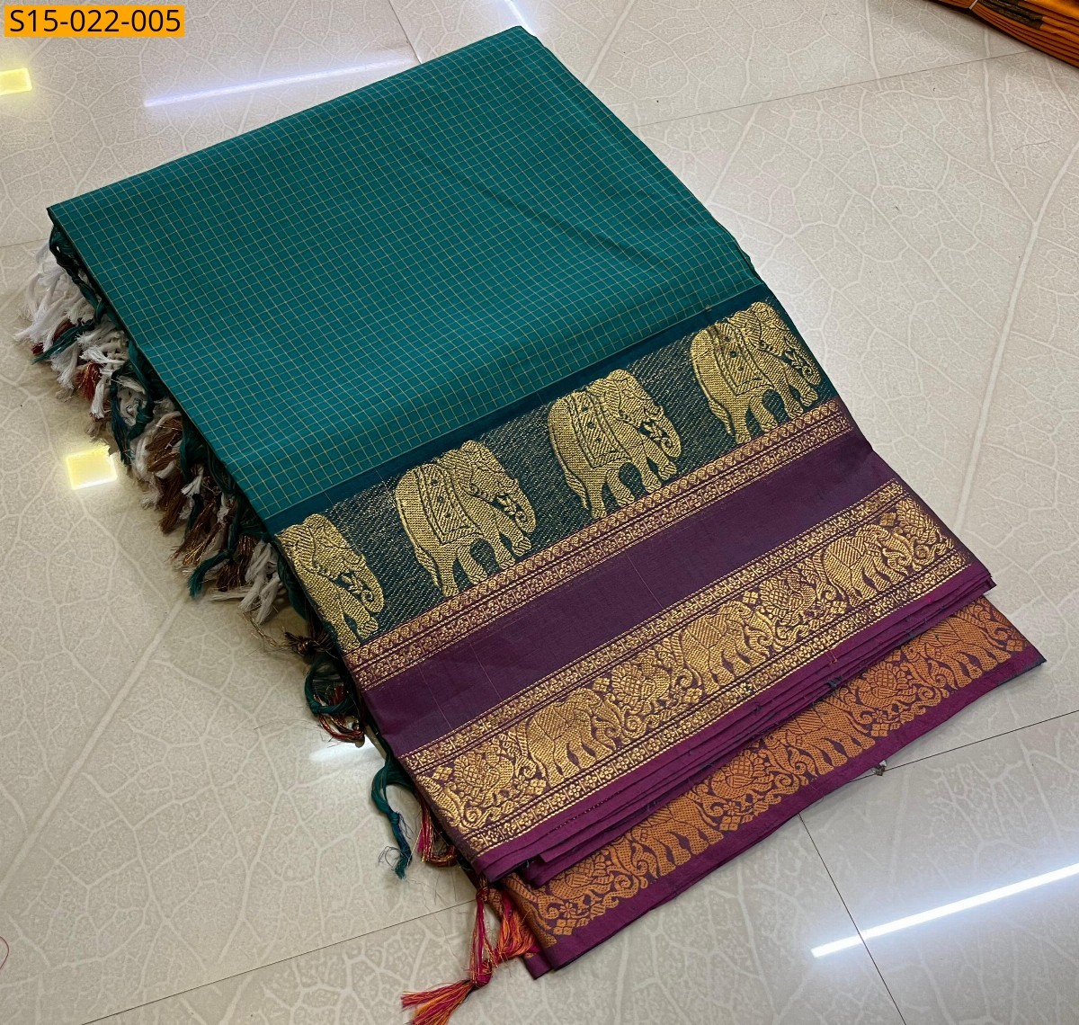 Blue Kanchi cotton sarees 
