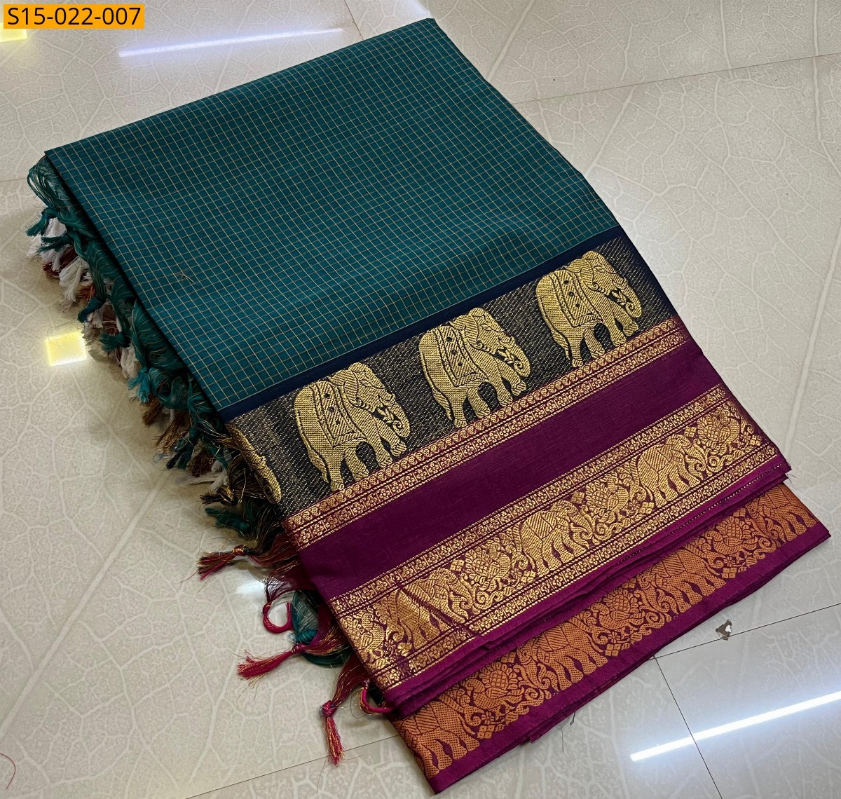 Blue Kanchi cotton sarees 