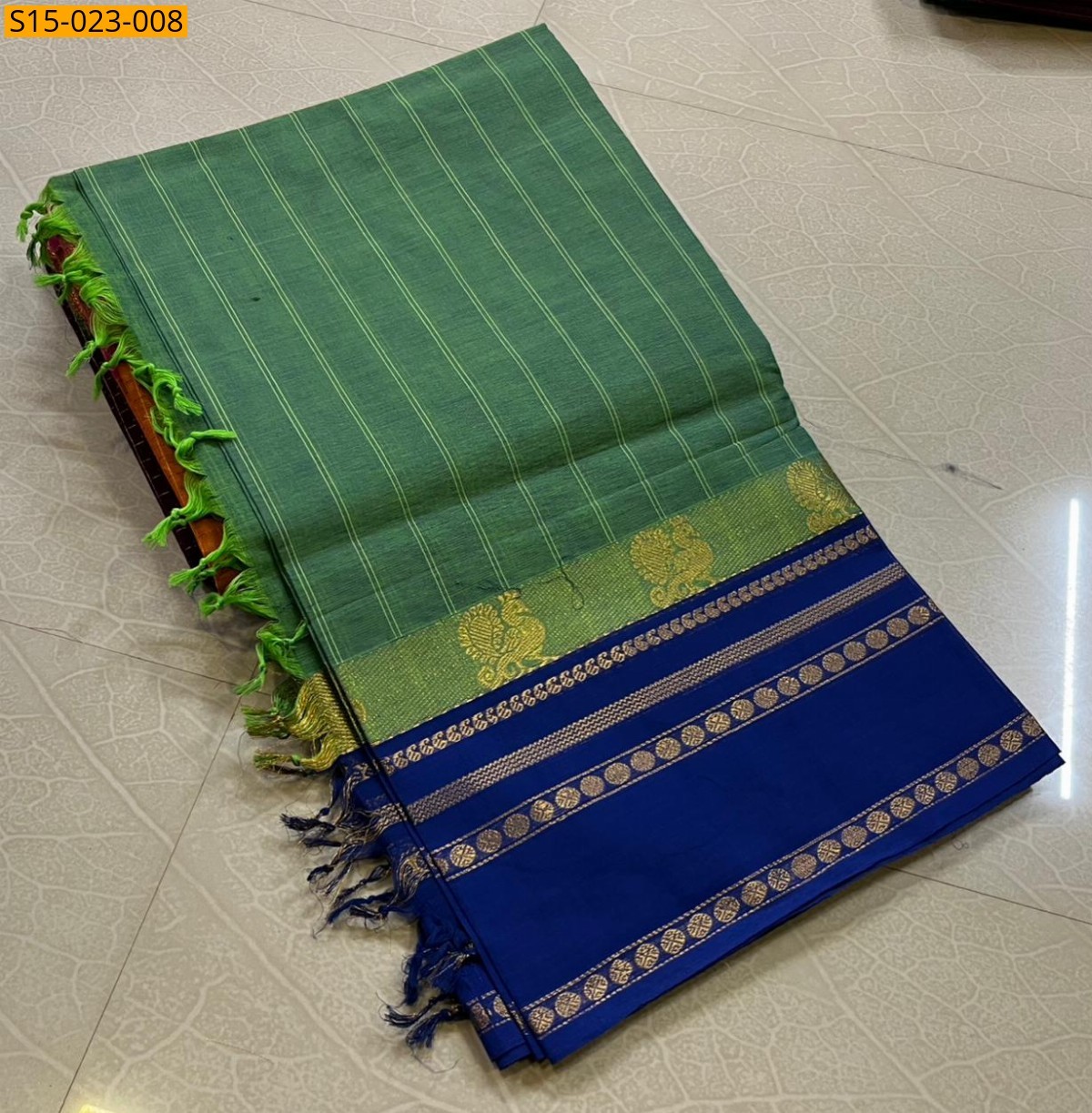 Pista green Kanchi Cotton Sarees