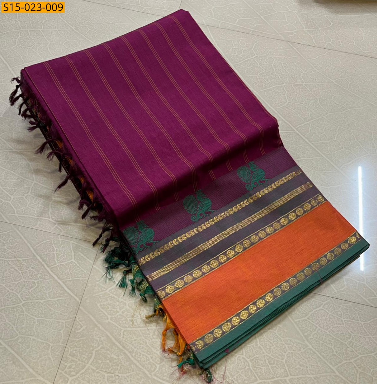 Magenta Kanchi Cotton Sarees