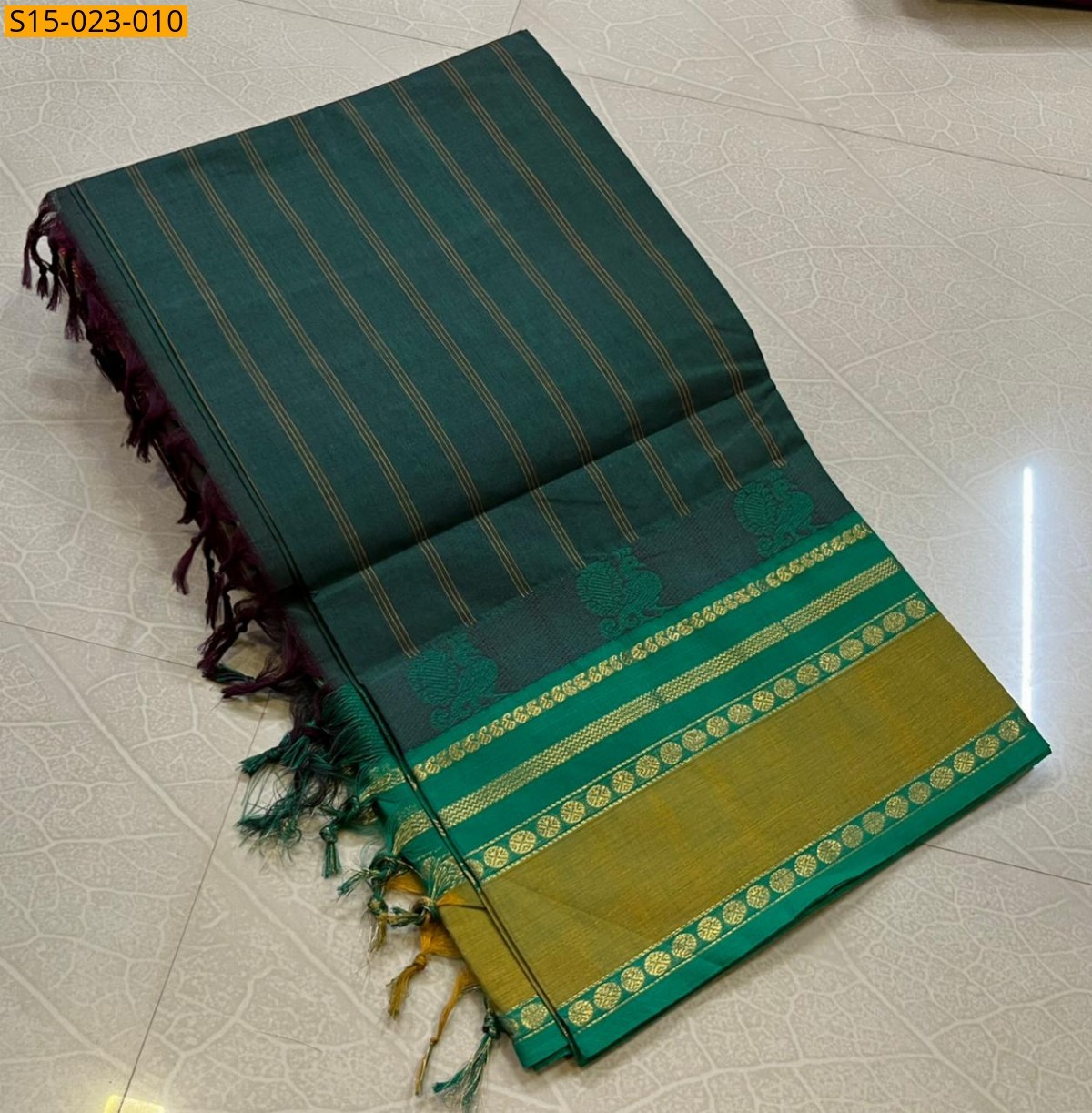 Green Kanchi Cotton Sarees