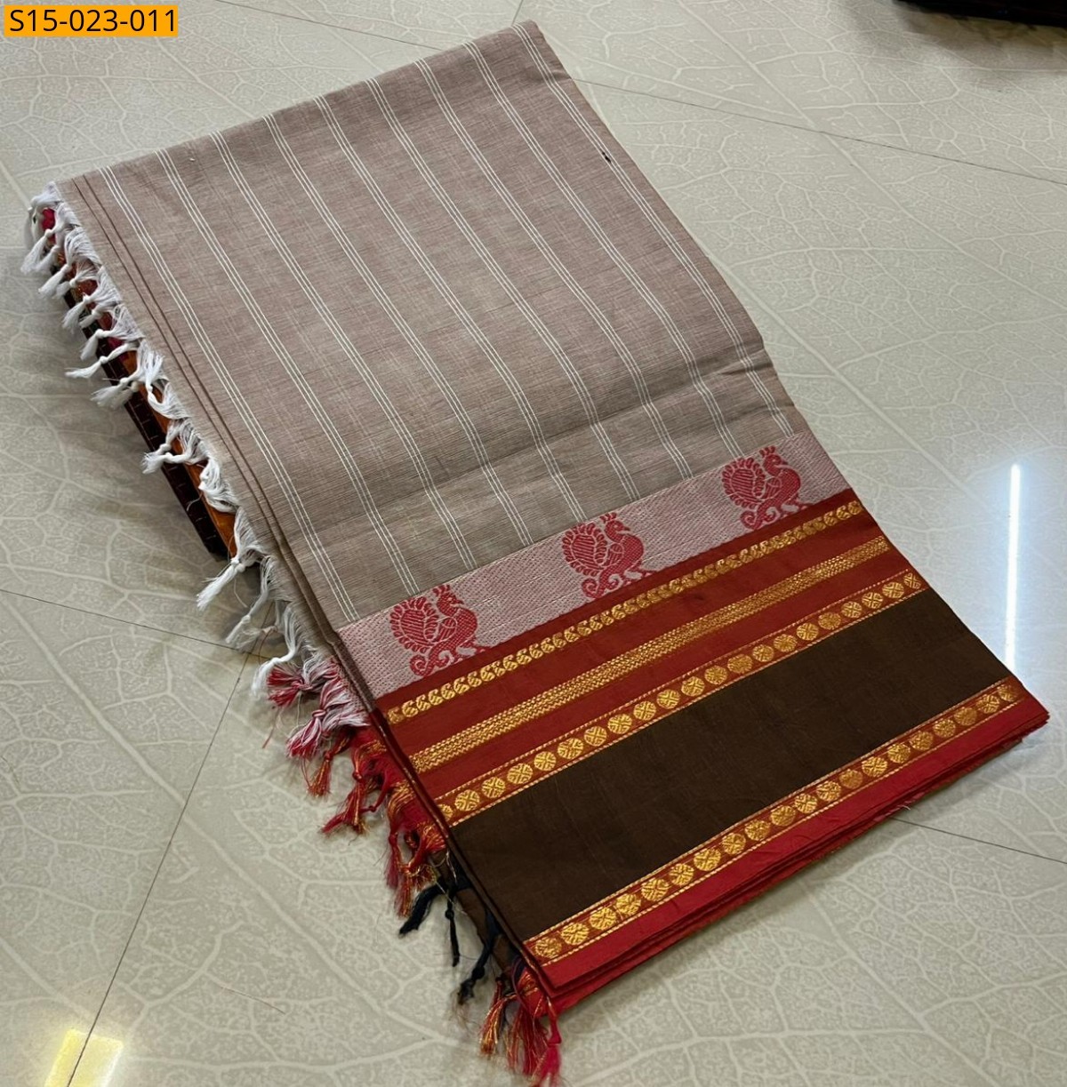 Brown Kanchi Cotton Sarees