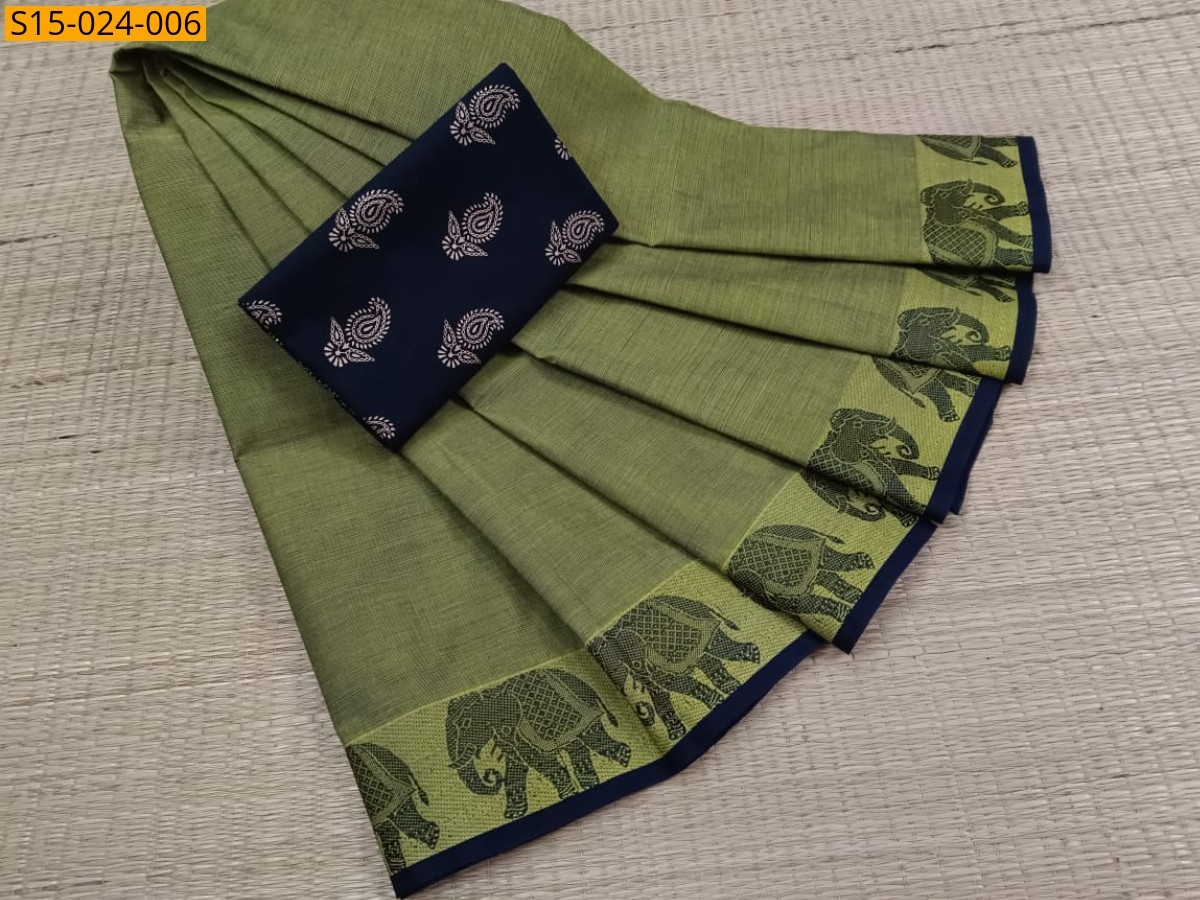Green Chettinad Cotton Saree