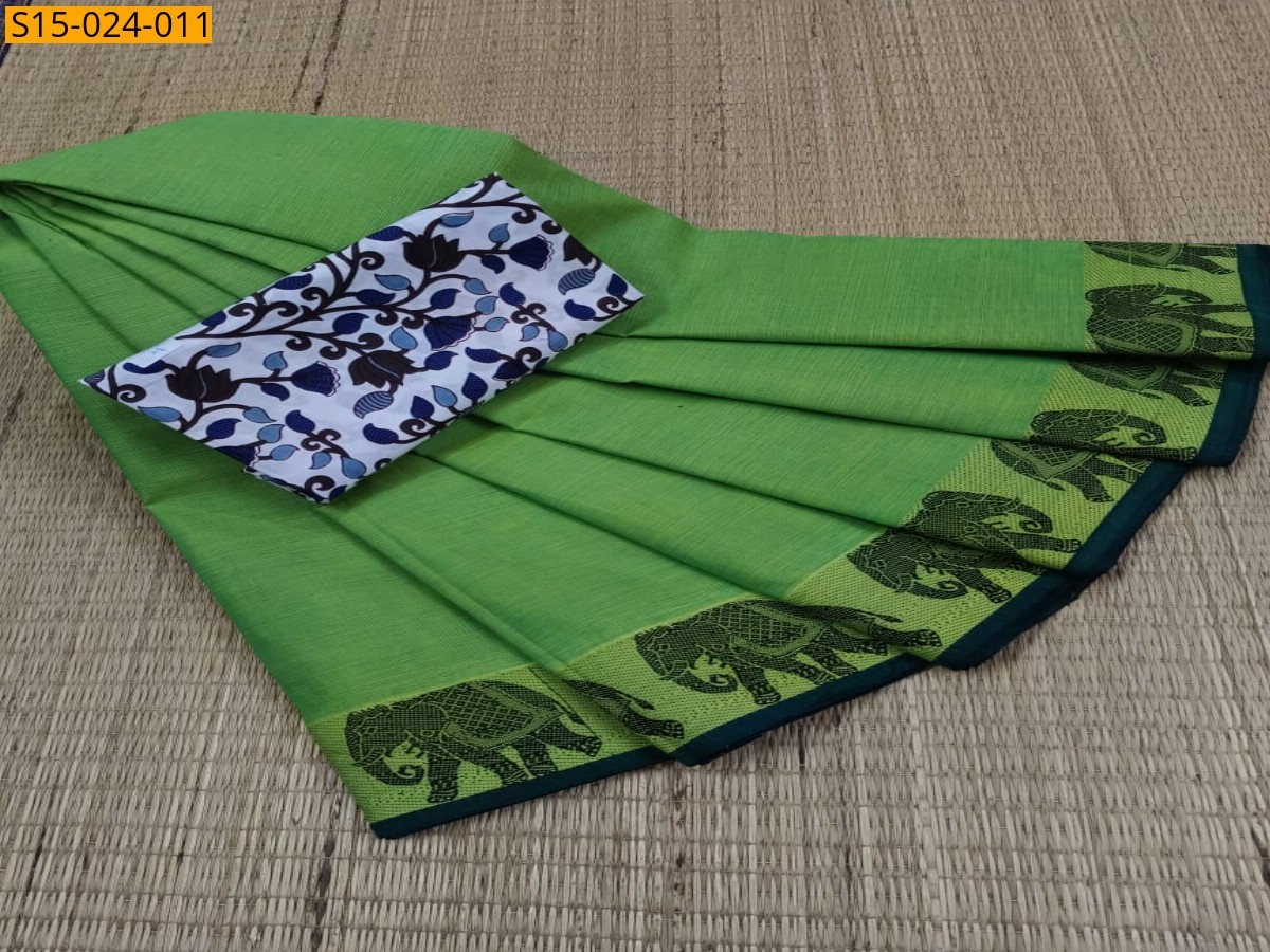 Green Chettinad Cotton Saree