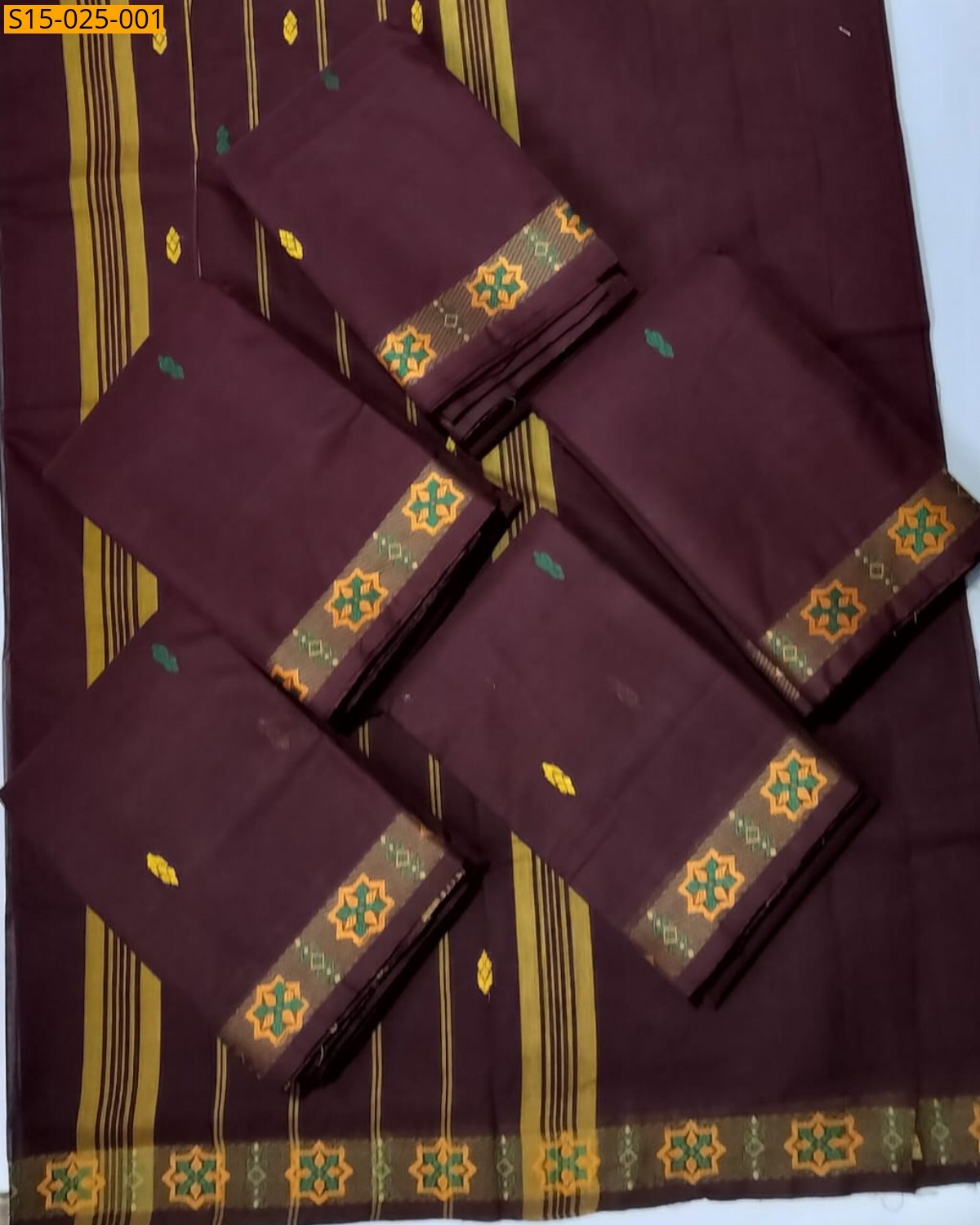 Maroon Kanchi cotton saree