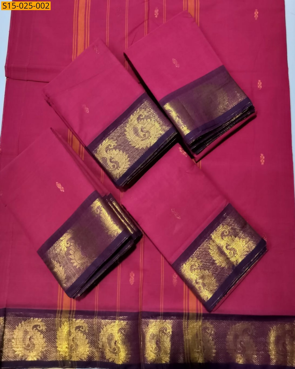 Pink Kanchi cotton saree