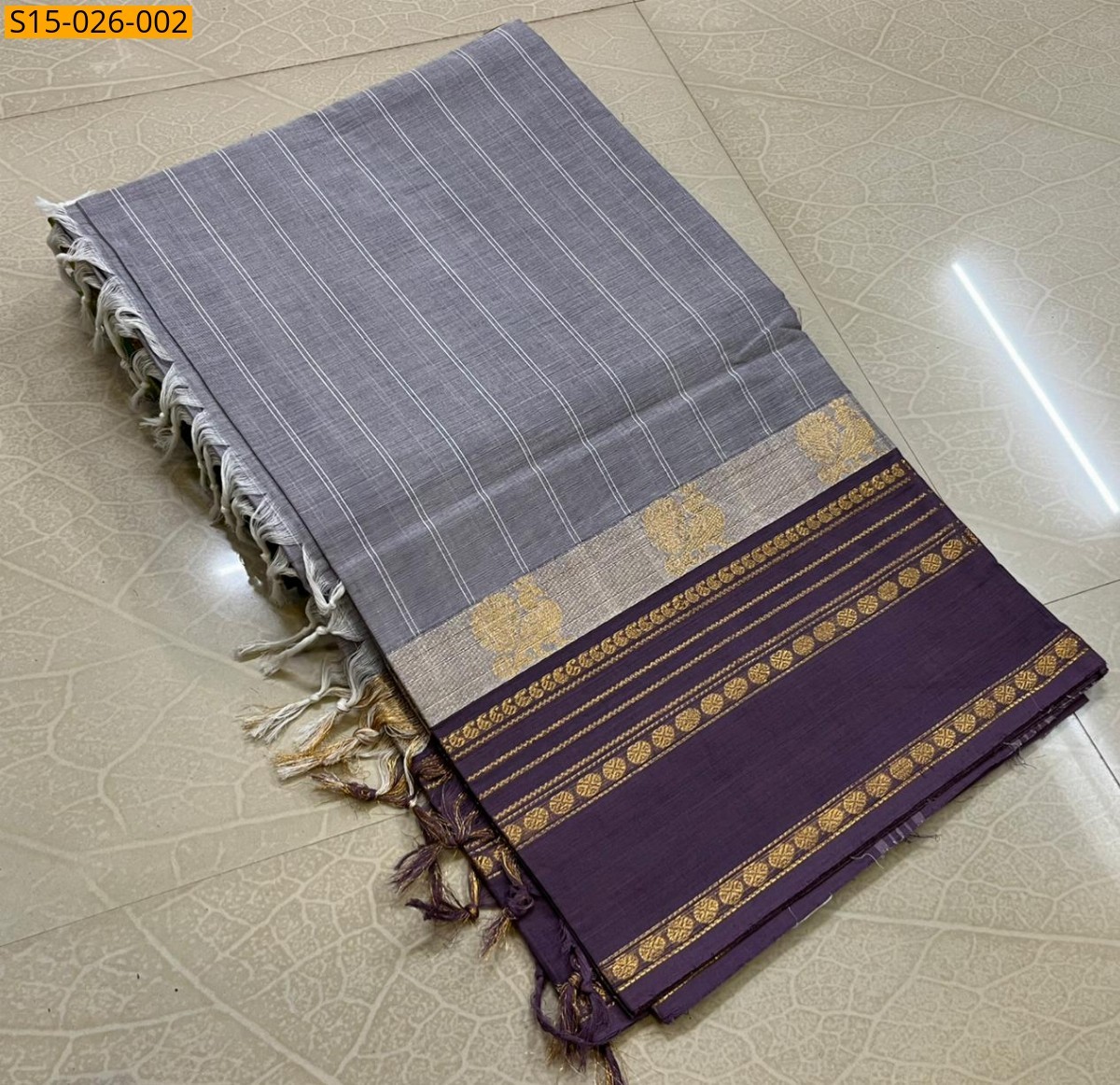 Gray Kanchi Cotton Sarees