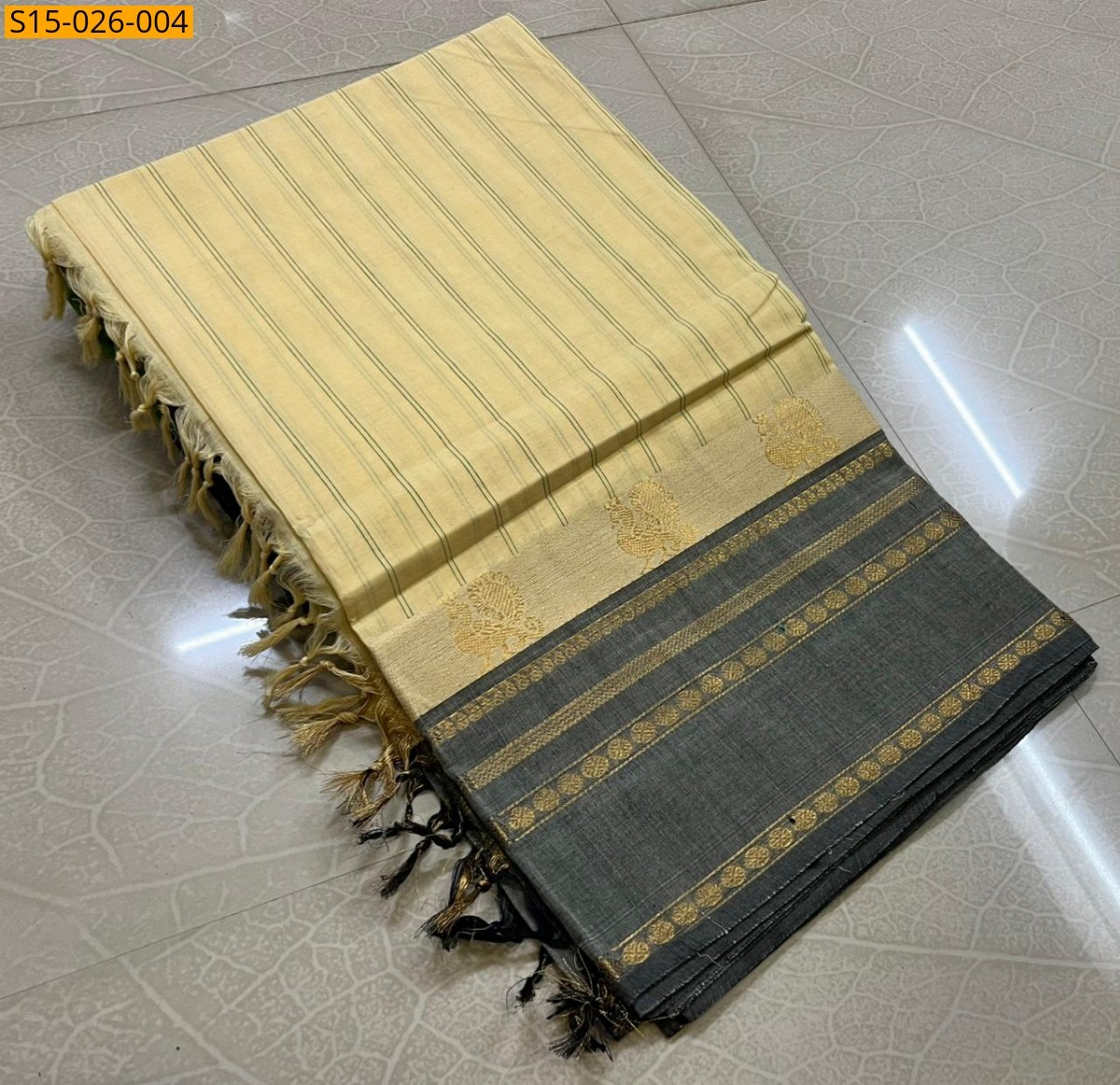 Yellow Kanchi Cotton Sarees