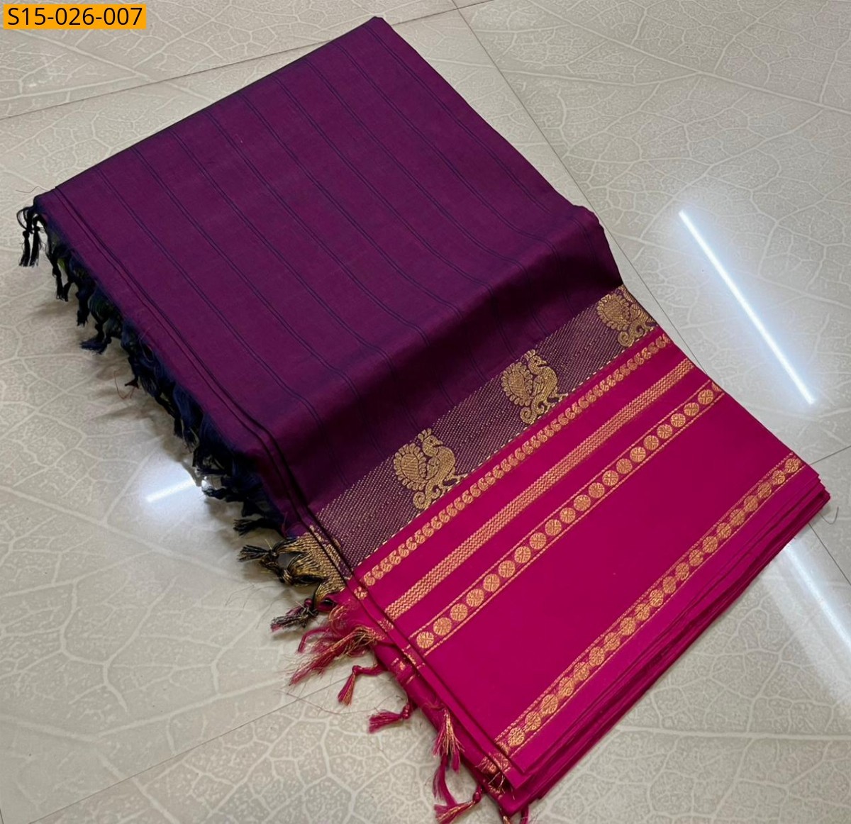 Magenta Kanchi Cotton Sarees