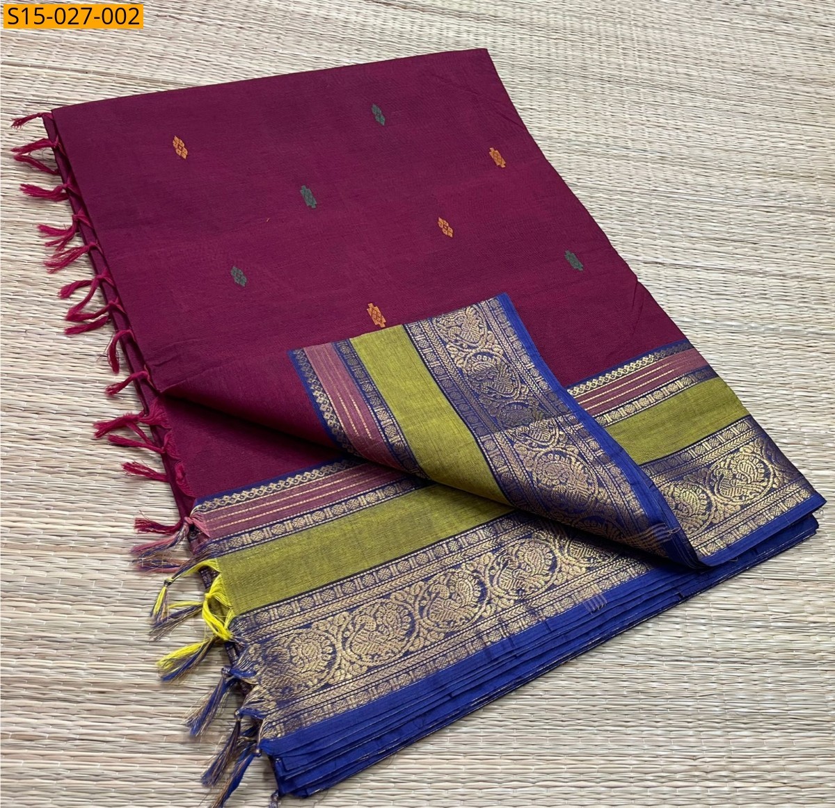 Maroon Kanchi Cotton Sarees