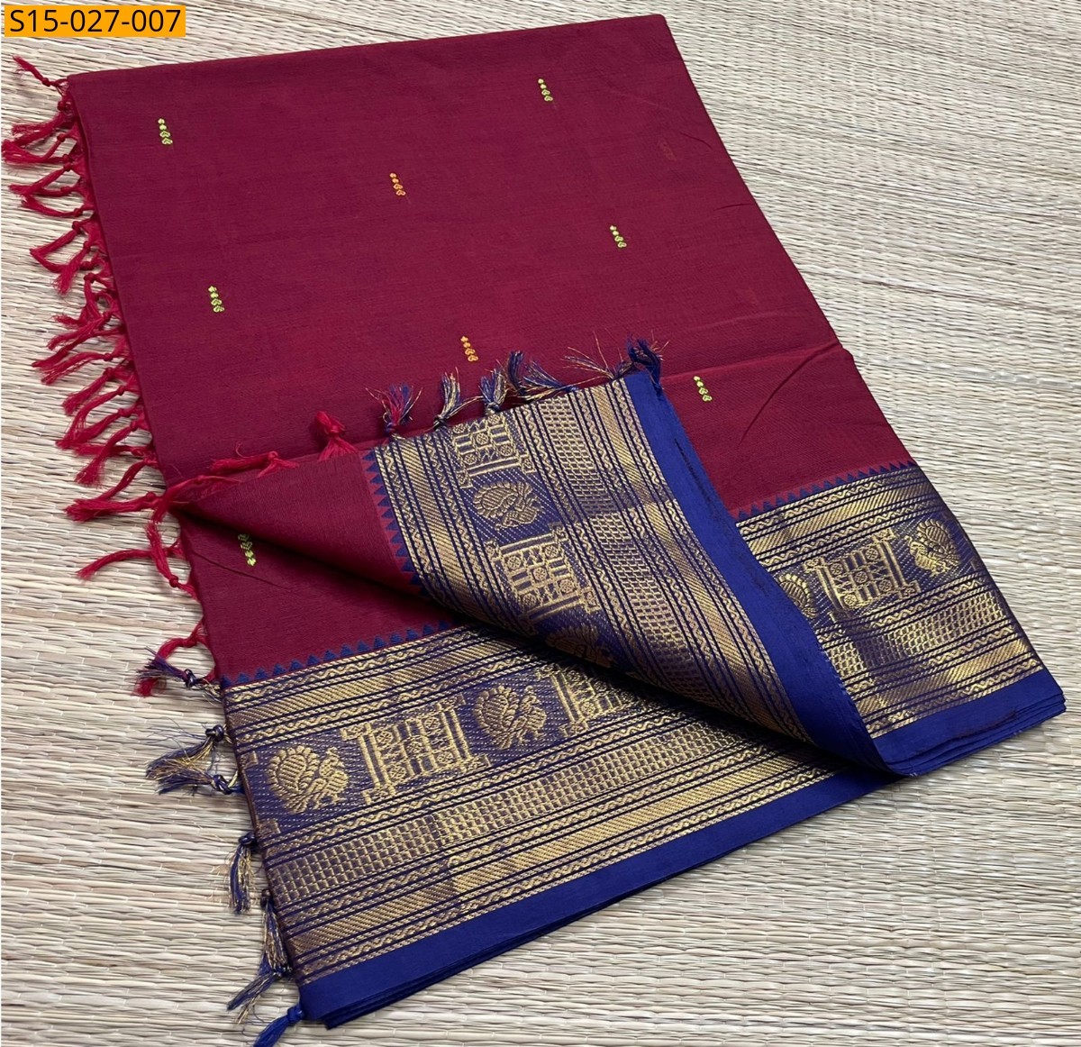 Red Kanchi Cotton Sarees