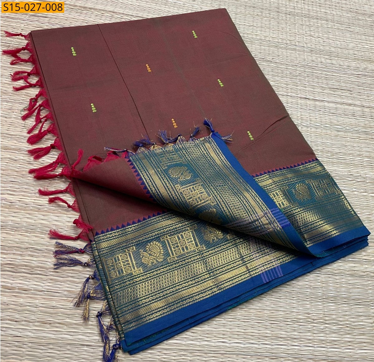 Brown Kanchi Cotton Sarees