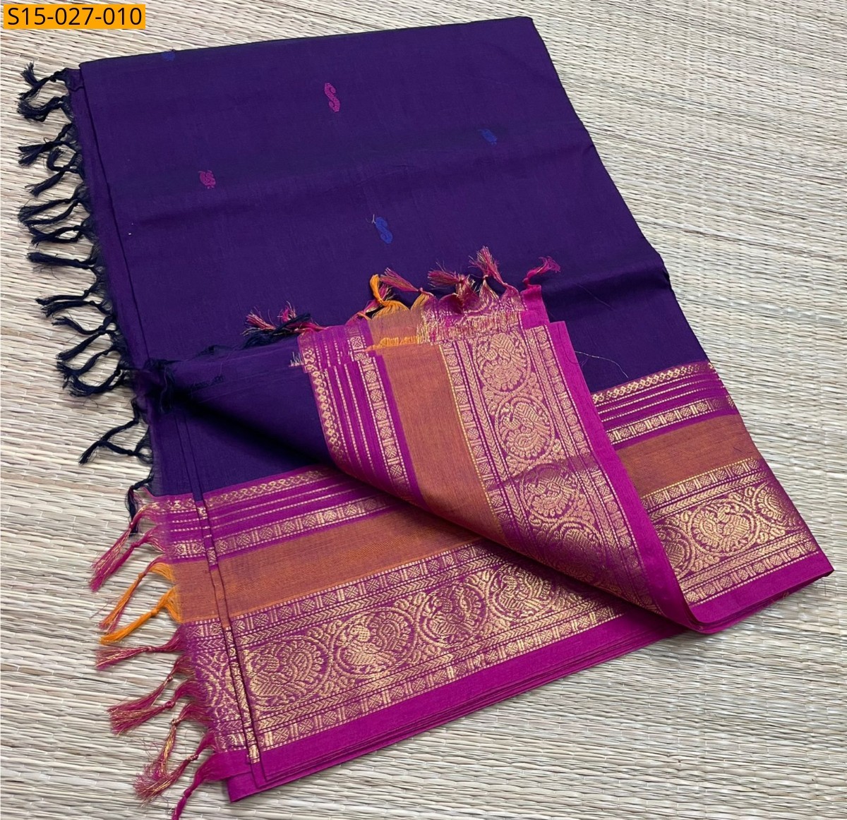 Violet Kanchi Cotton Sarees