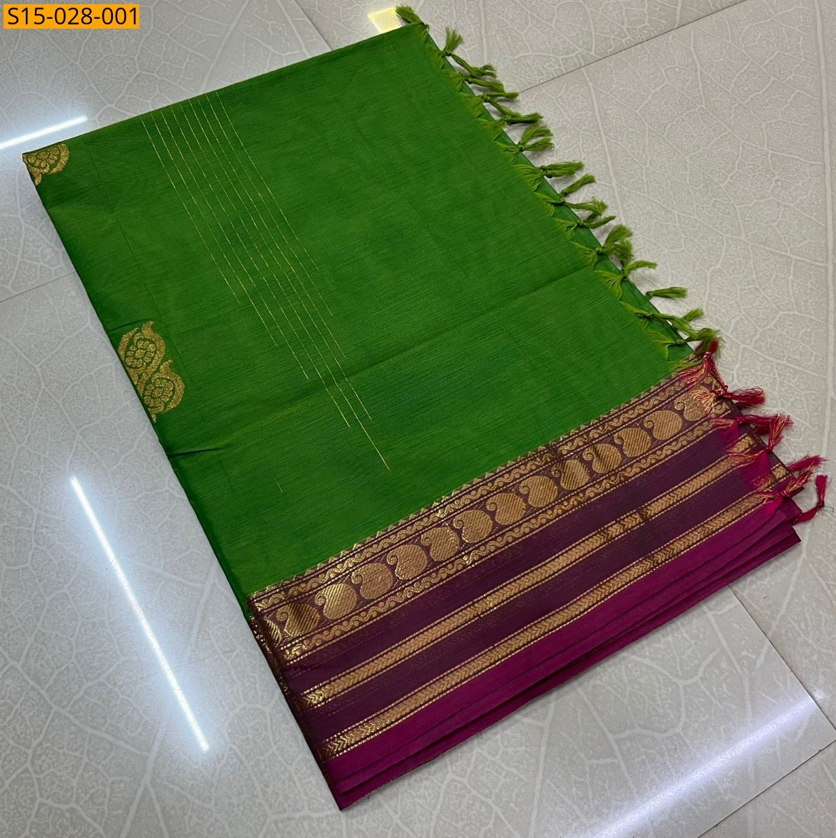 Green Kanchi Cotton Sarees