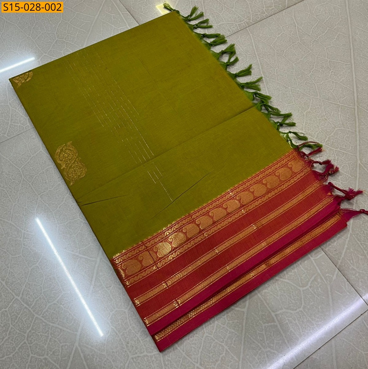 Mustard Kanchi Cotton Sarees