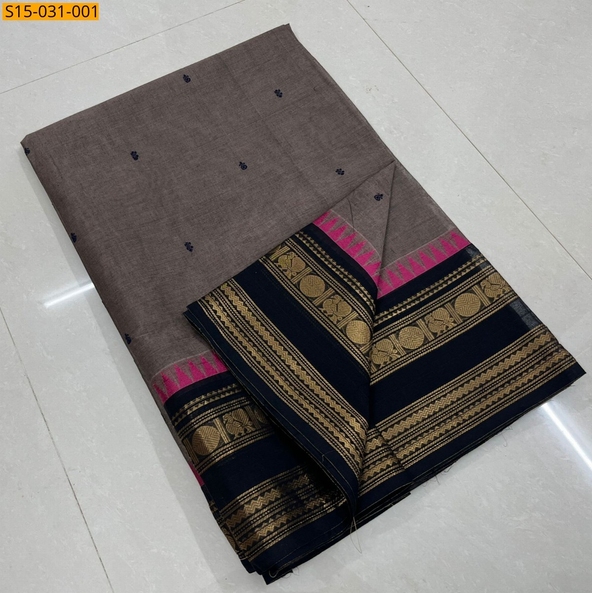 Gray Kanchi Cotton Sarees