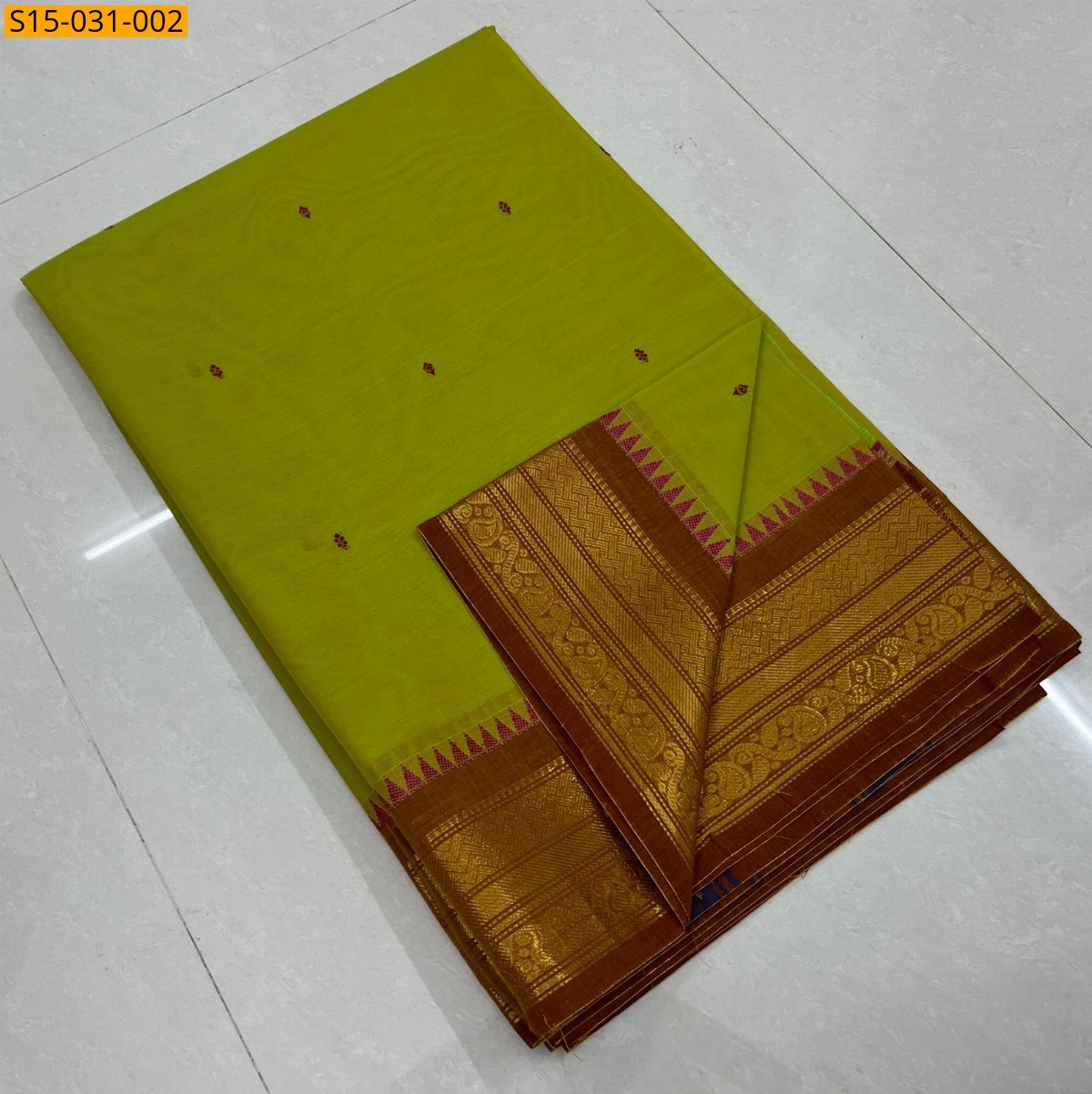 Green Kanchi Cotton Sarees
