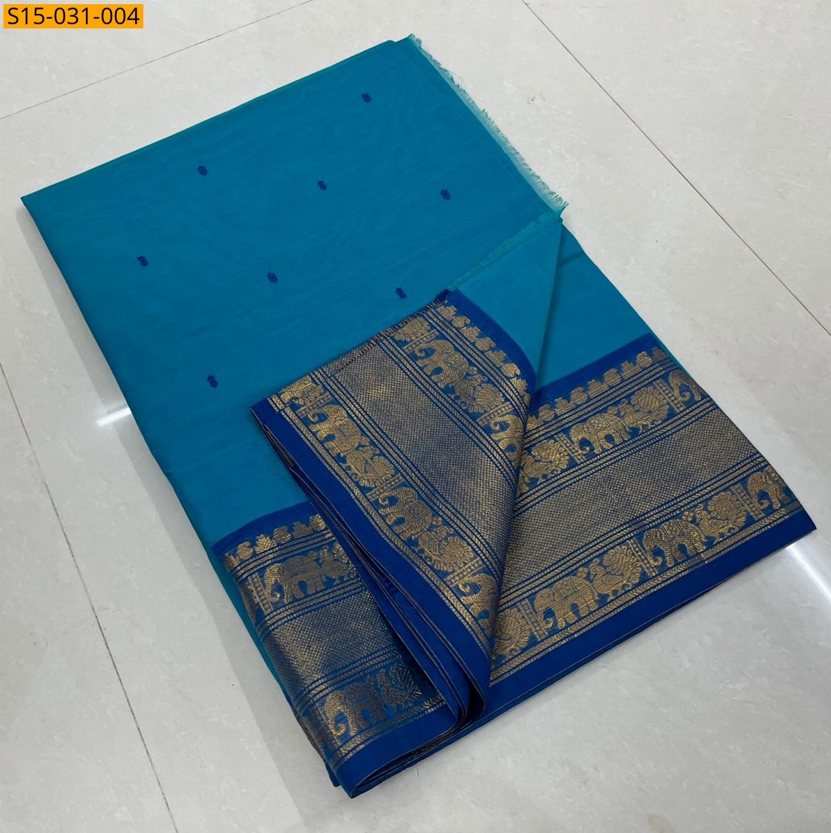 Blue Kanchi Cotton Sarees
