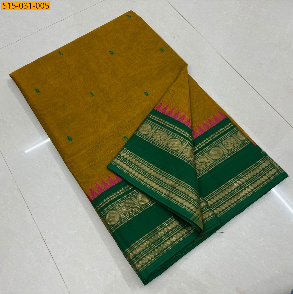 Green Kanchi Cotton Sarees