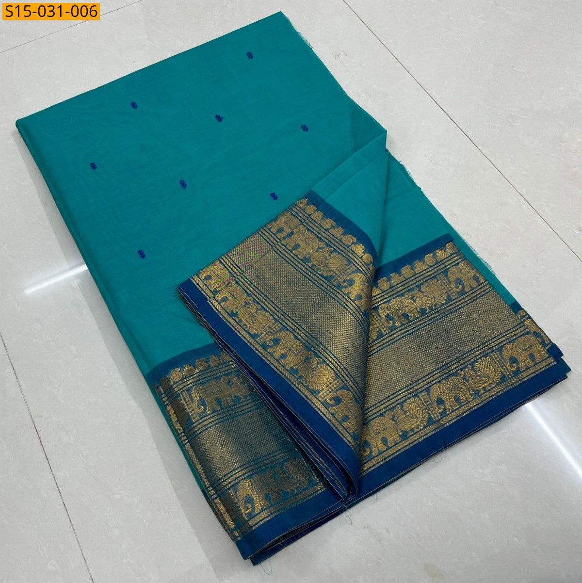 Blue Kanchi Cotton Sarees