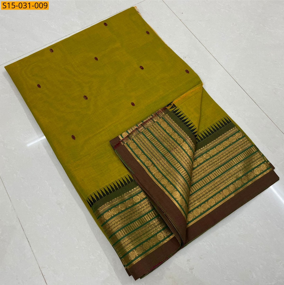 Green Kanchi Cotton Sarees