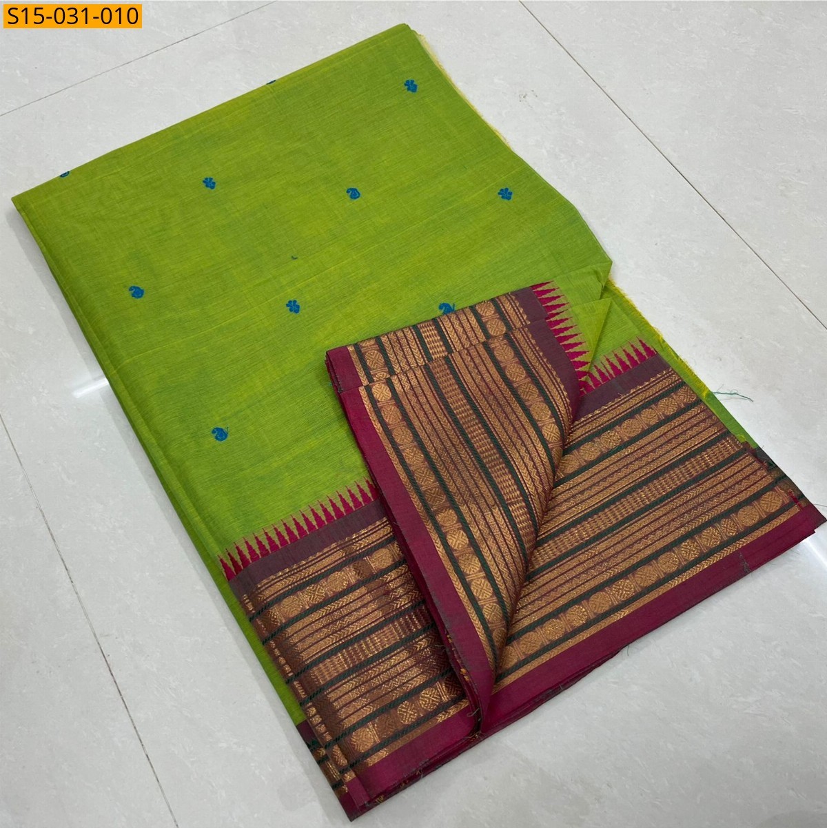 Green Kanchi Cotton Sarees
