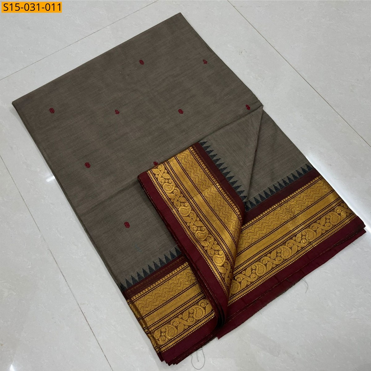 Gray Kanchi Cotton Sarees