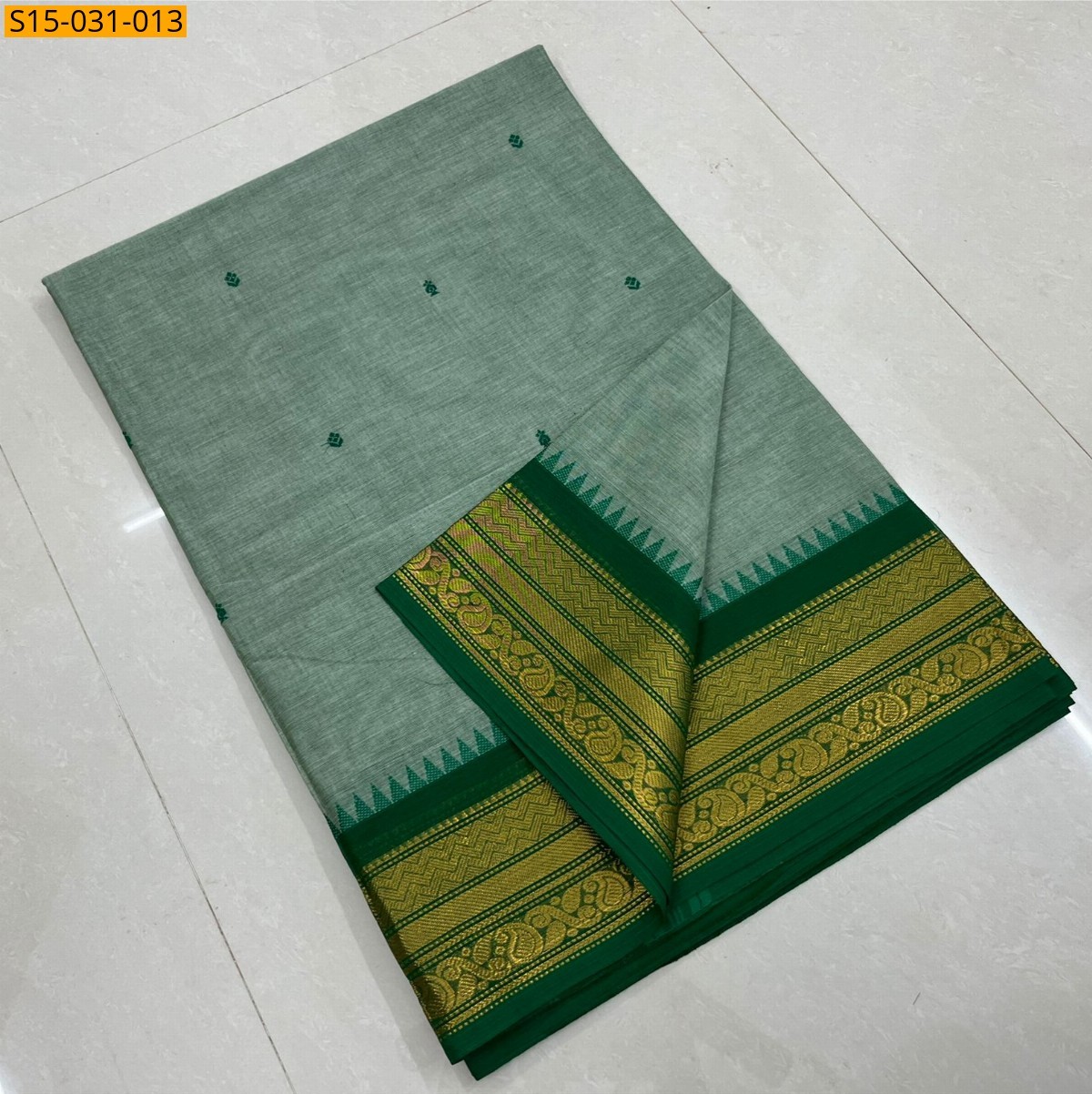Green Kanchi Cotton Sarees