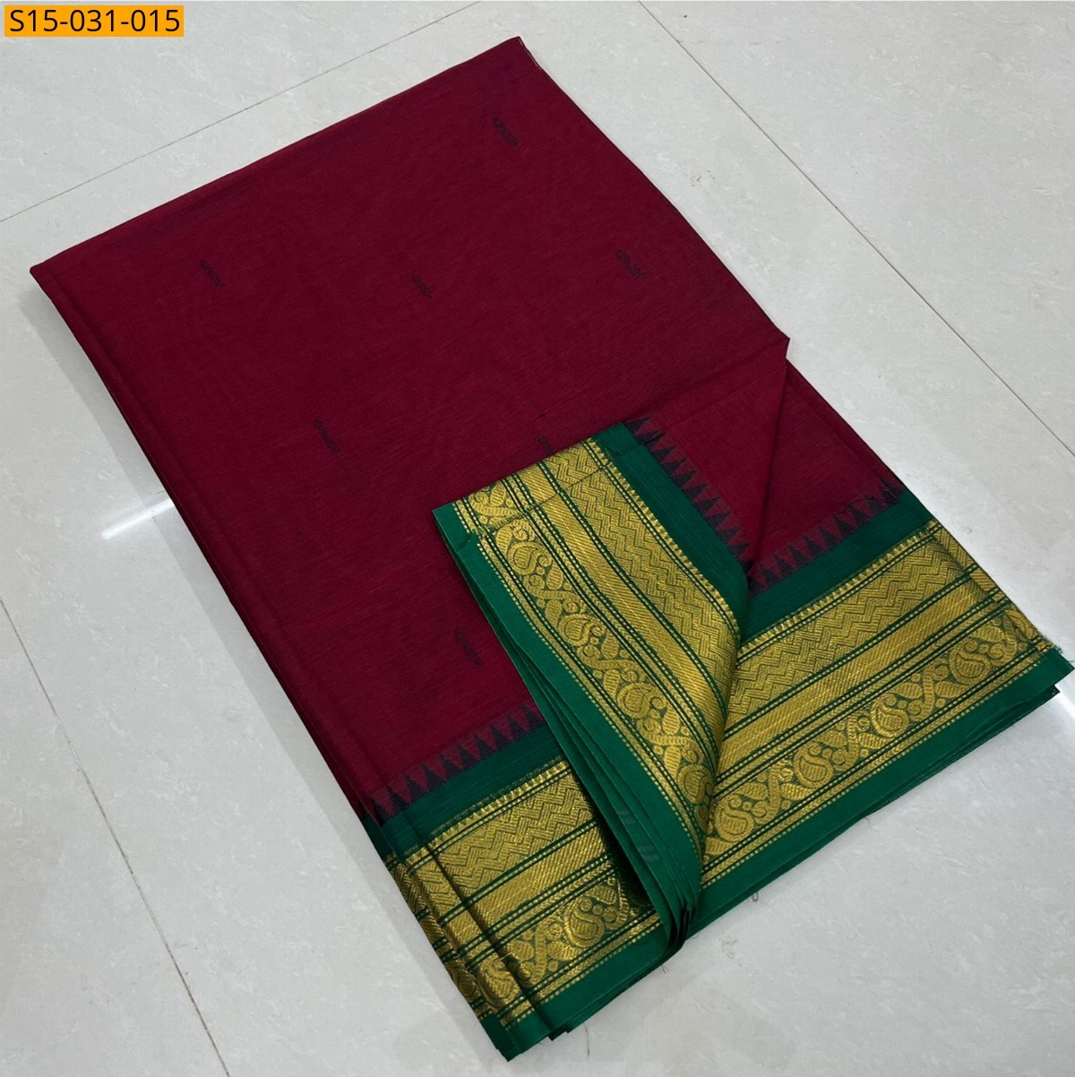 Wine Kanchi Cotton Sarees