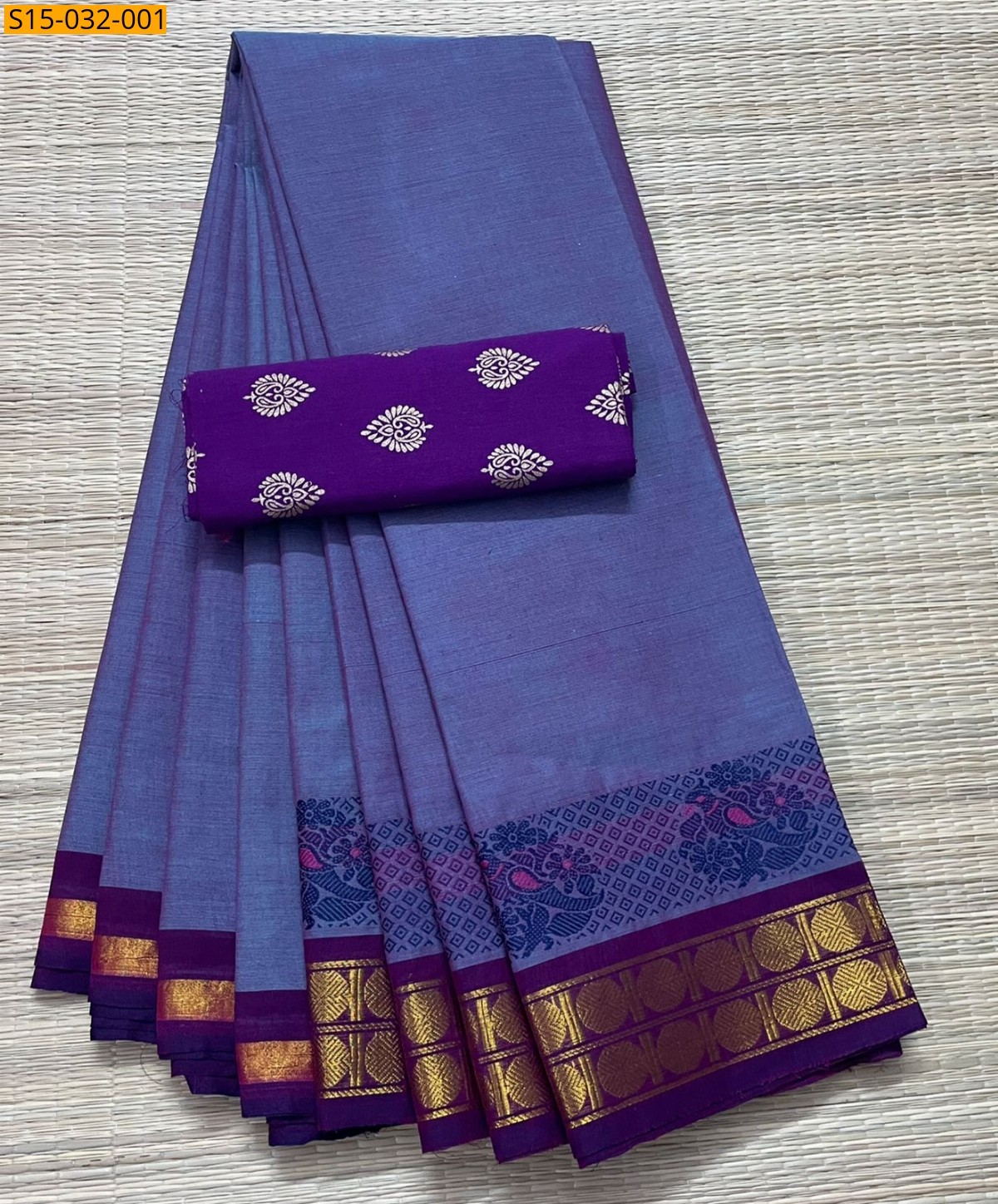Lavender Chettinad Cotton Sarees