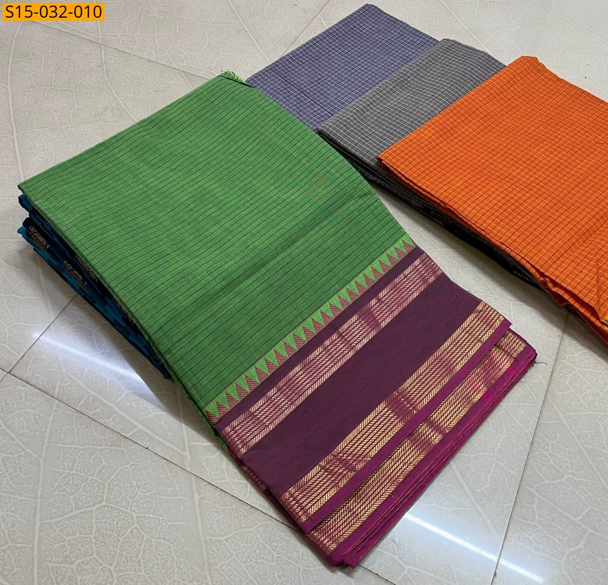 Green Kanchi Cotton Sarees
