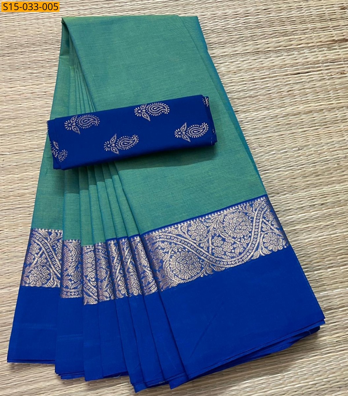 Green  Chettinad Cotton Sarees