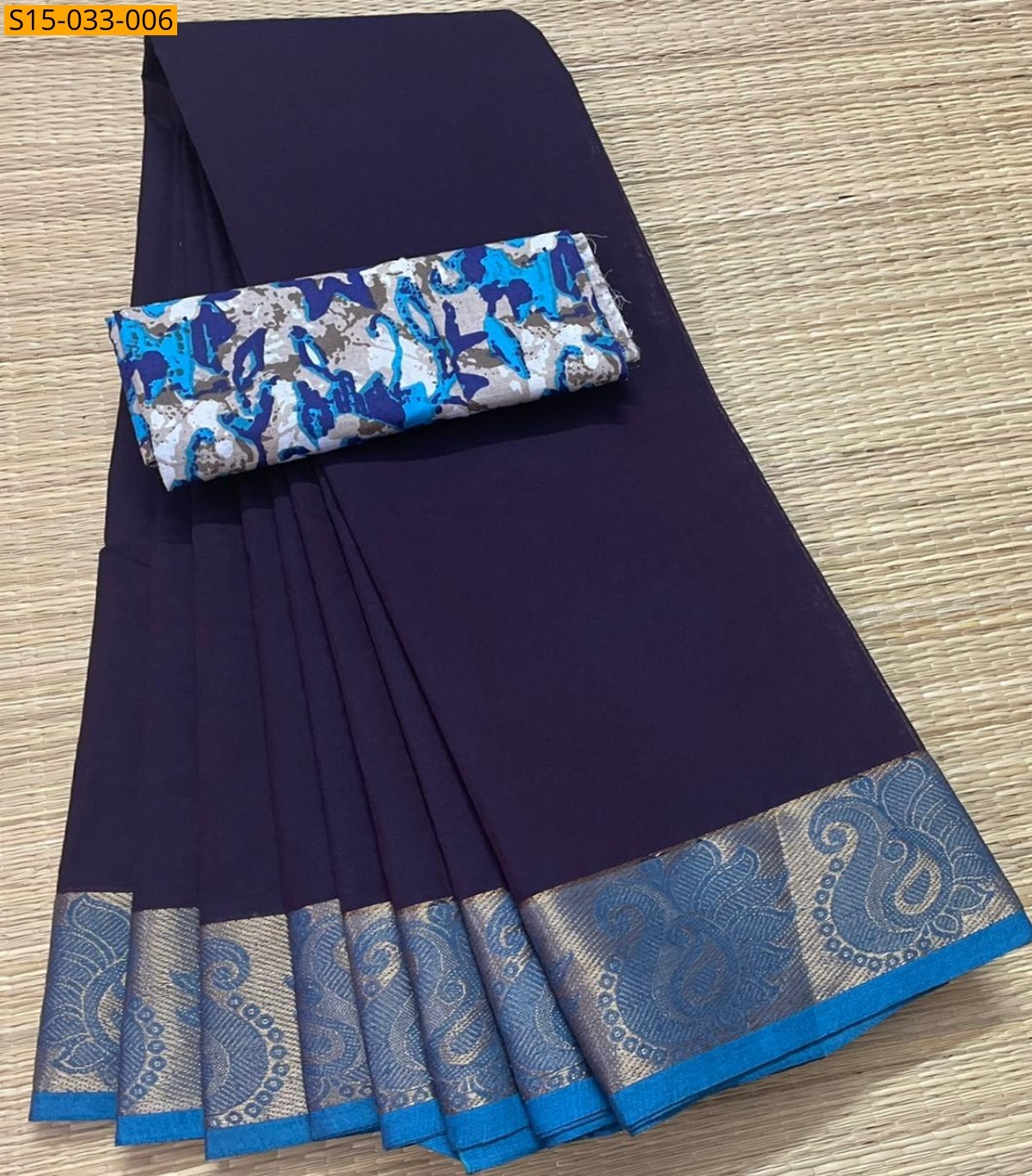 Navy blue  Chettinad Cotton Sarees