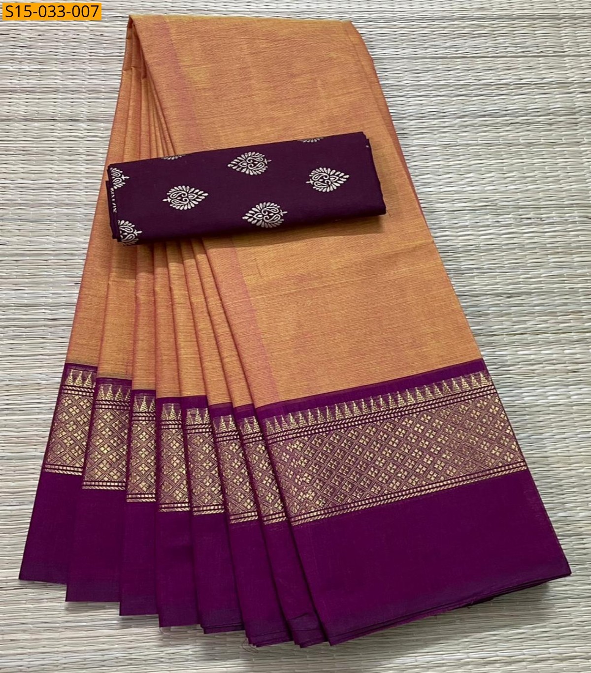 Mustard  Chettinad Cotton Sarees