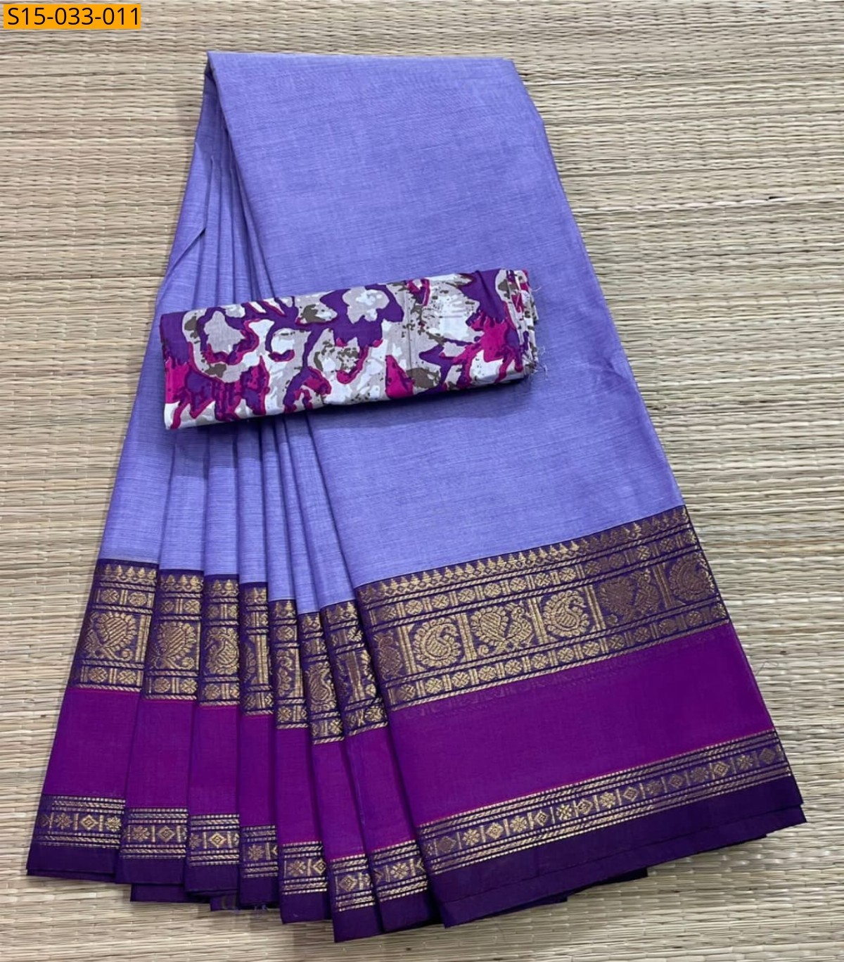 Lavender  Chettinad Cotton Sarees