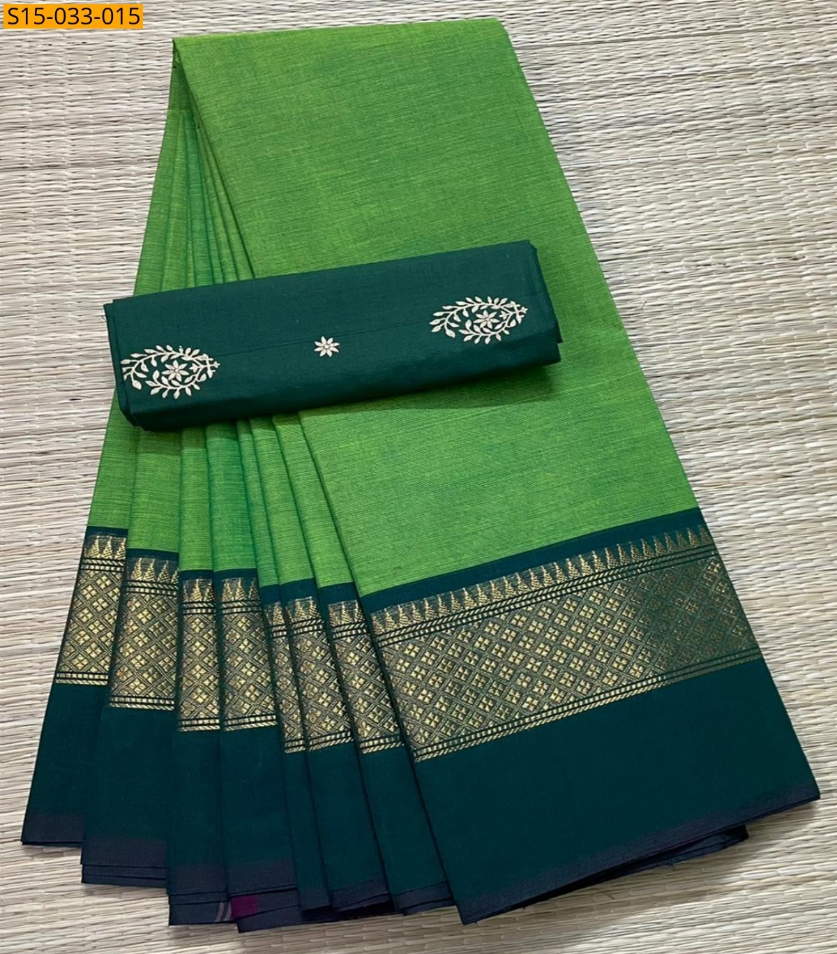 Green  Chettinad Cotton Sarees
