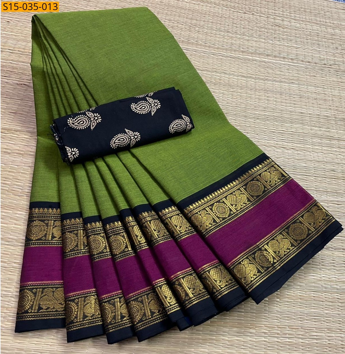 Green Chettinad Cotton Sarees