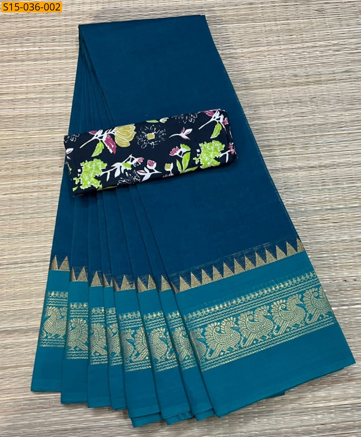 Blue Chettinad Cotton Sarees