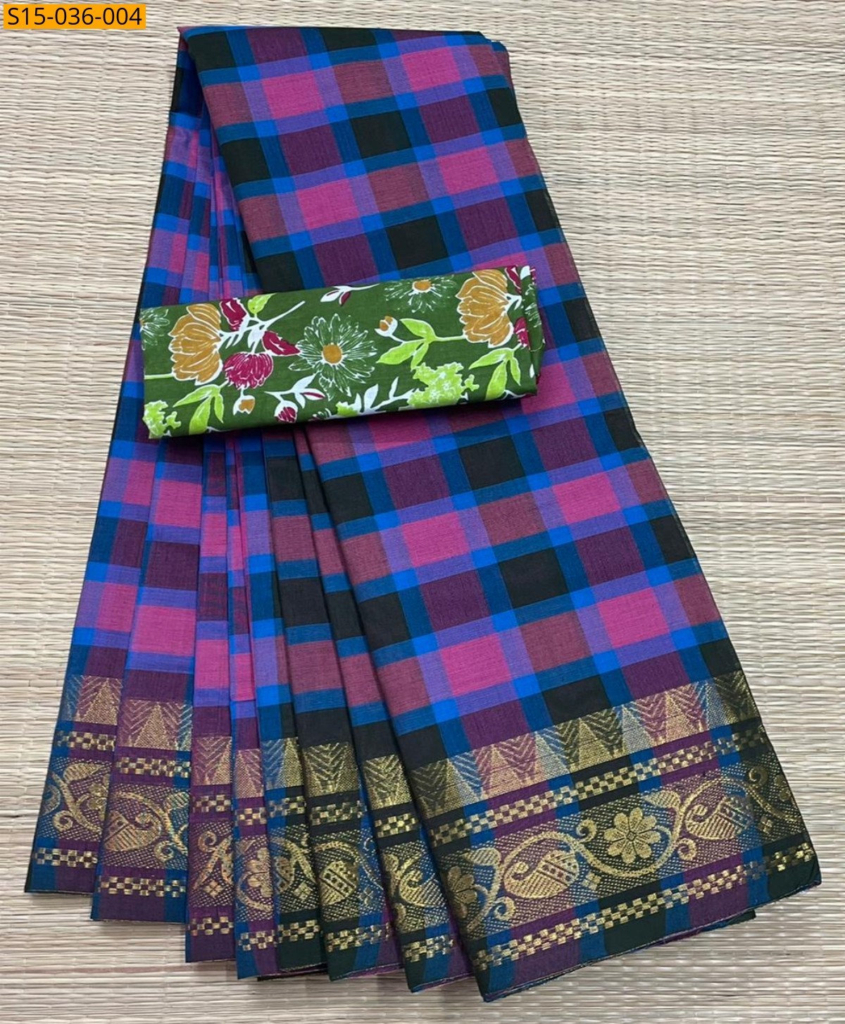 Mutli colour Chettinad Cotton Sarees