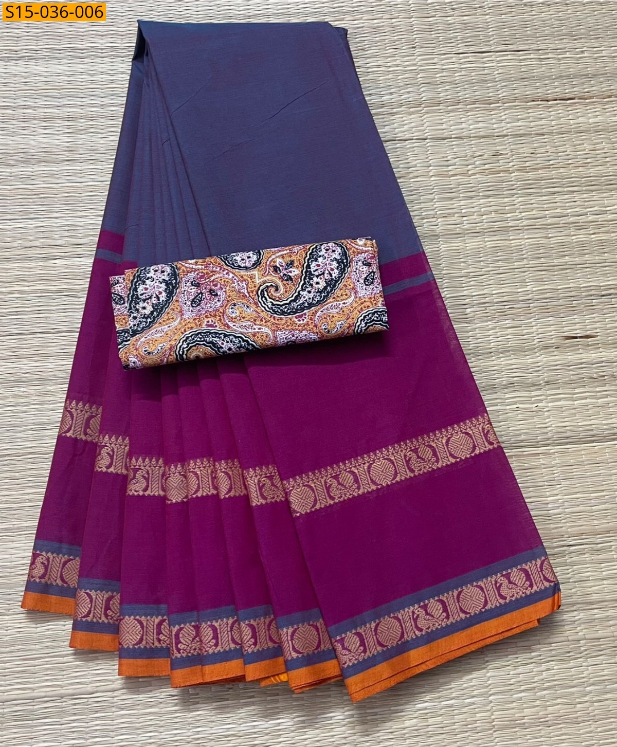 Gray Chettinad Cotton Sarees