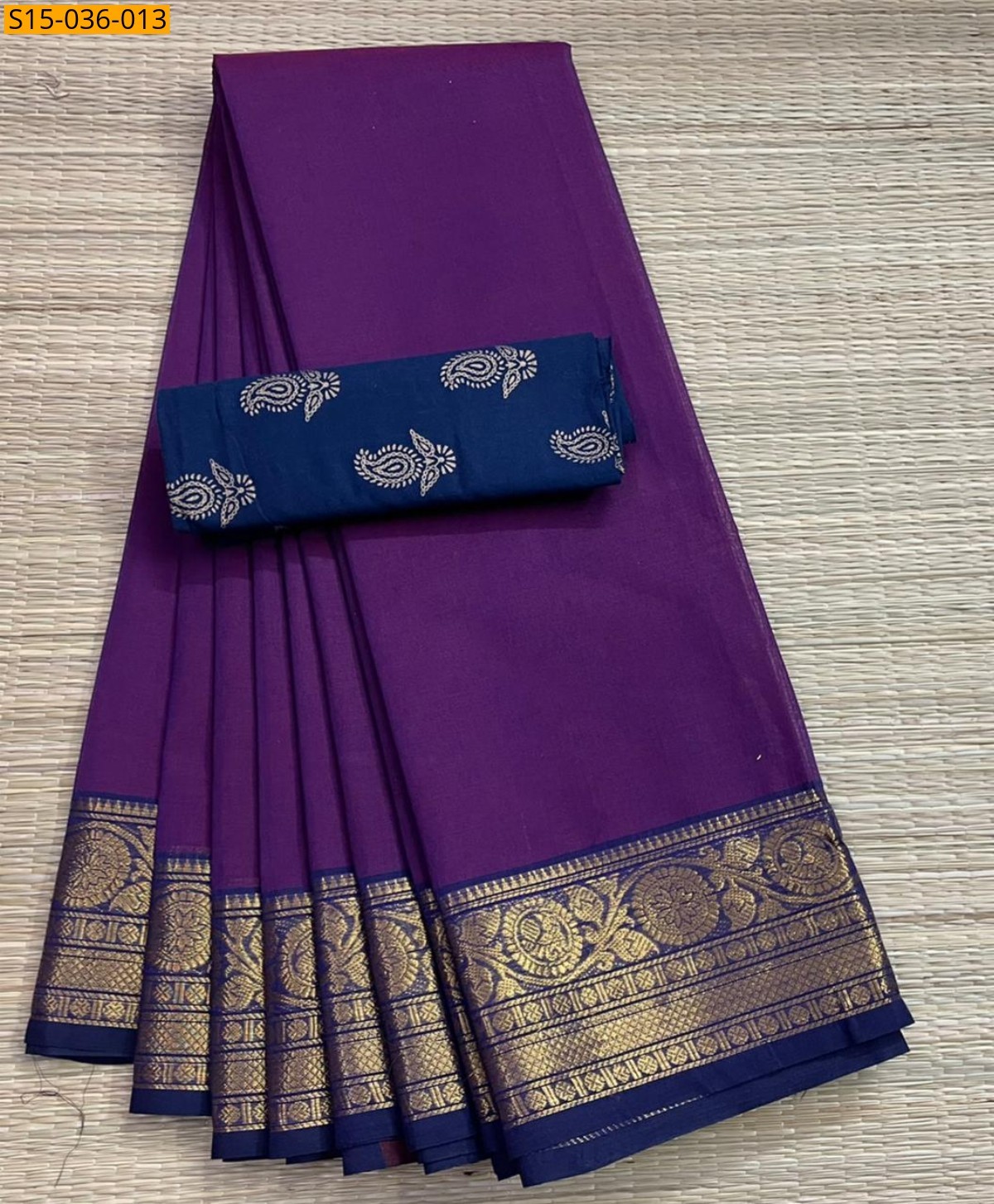 Purple Chettinad Cotton Sarees