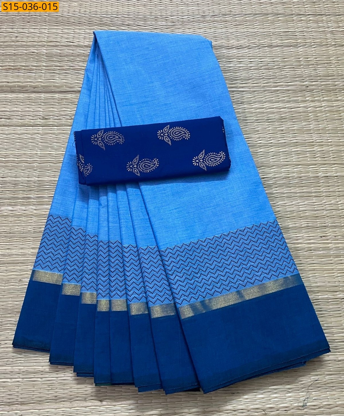 Blue Chettinad Cotton Sarees