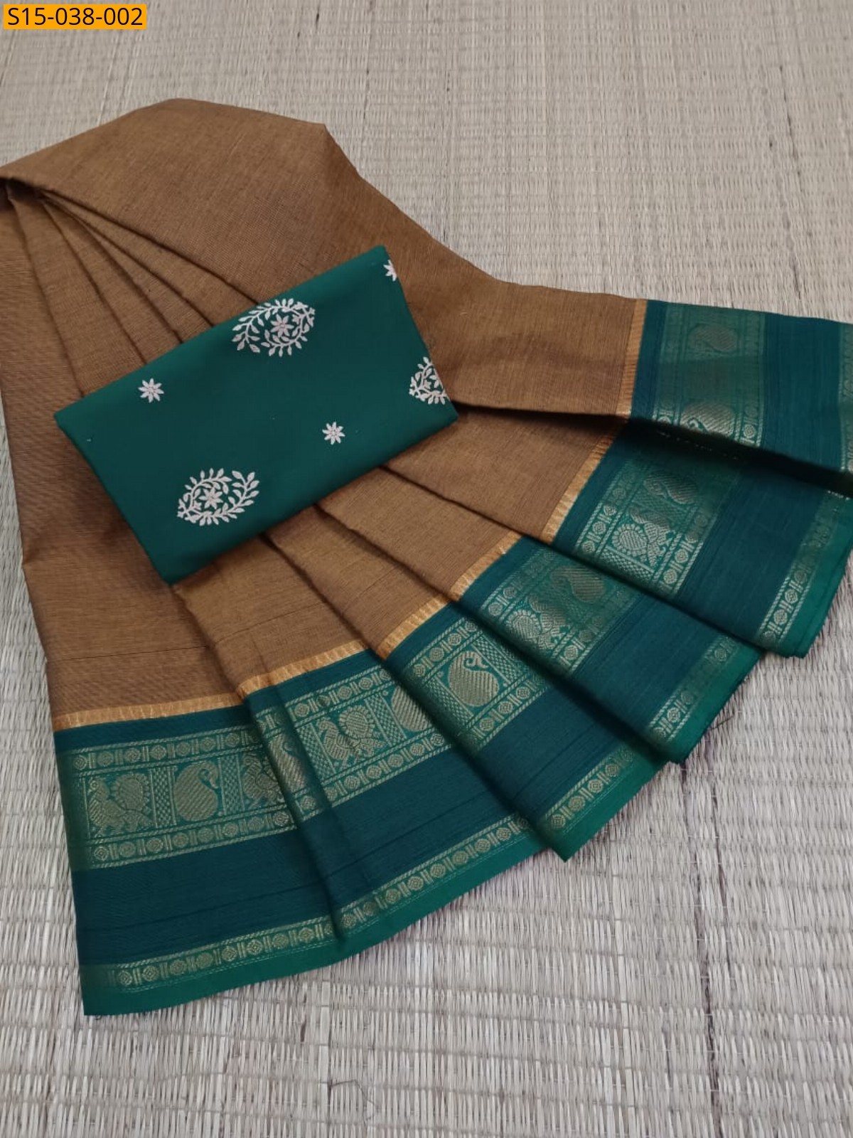 Brown Chettinad Cotton Sarees