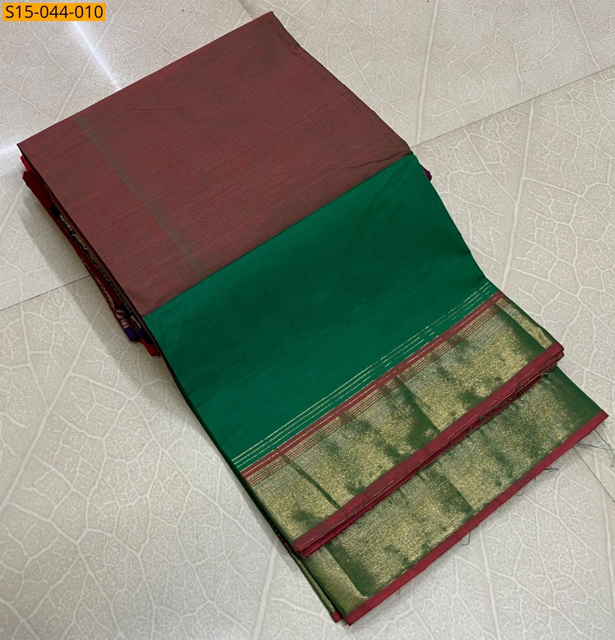 Maroon Chettinad cotton sarees without blouse