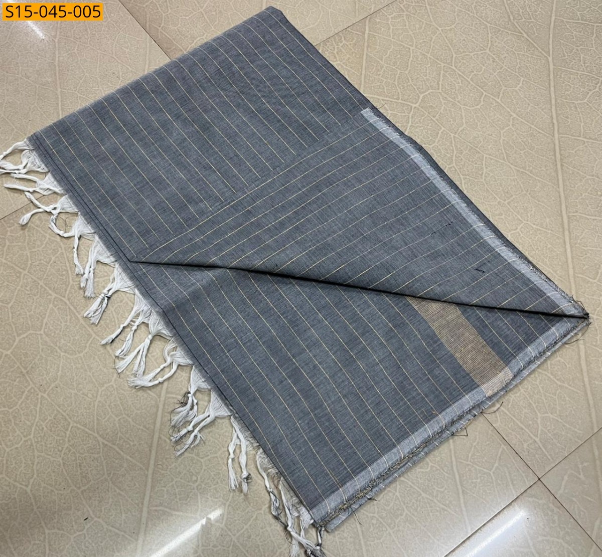 Elephant Grey Kanchi Cotton Sarees