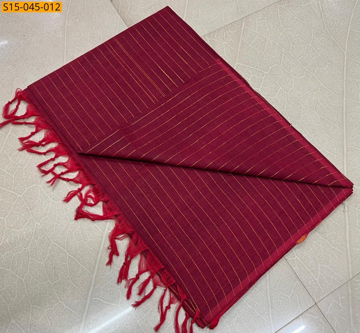 Maroon Kanchi Cotton Sarees