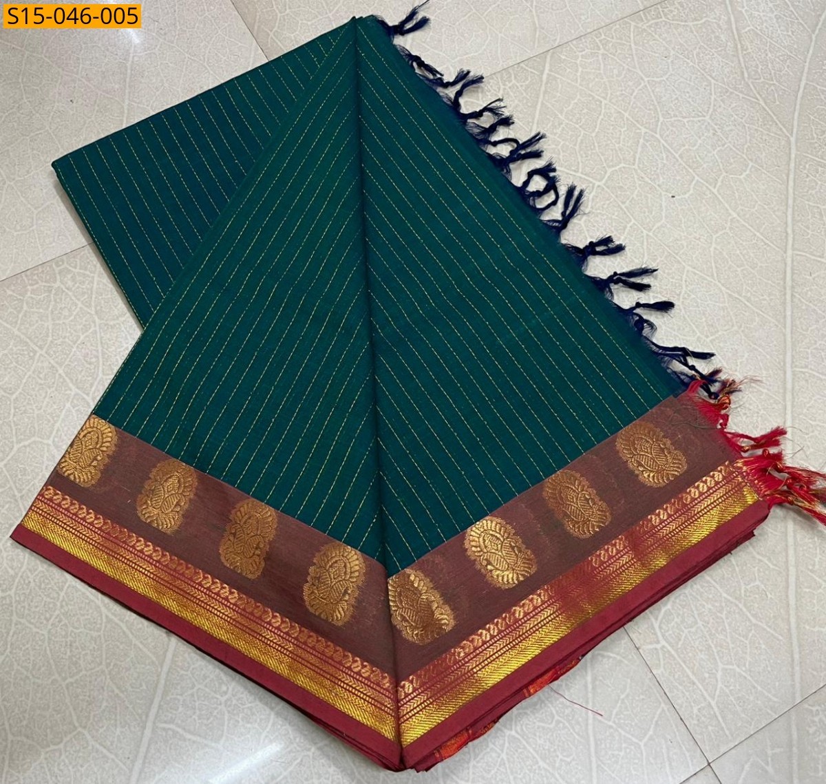 Dark Green Kanchi Cotton Sarees
