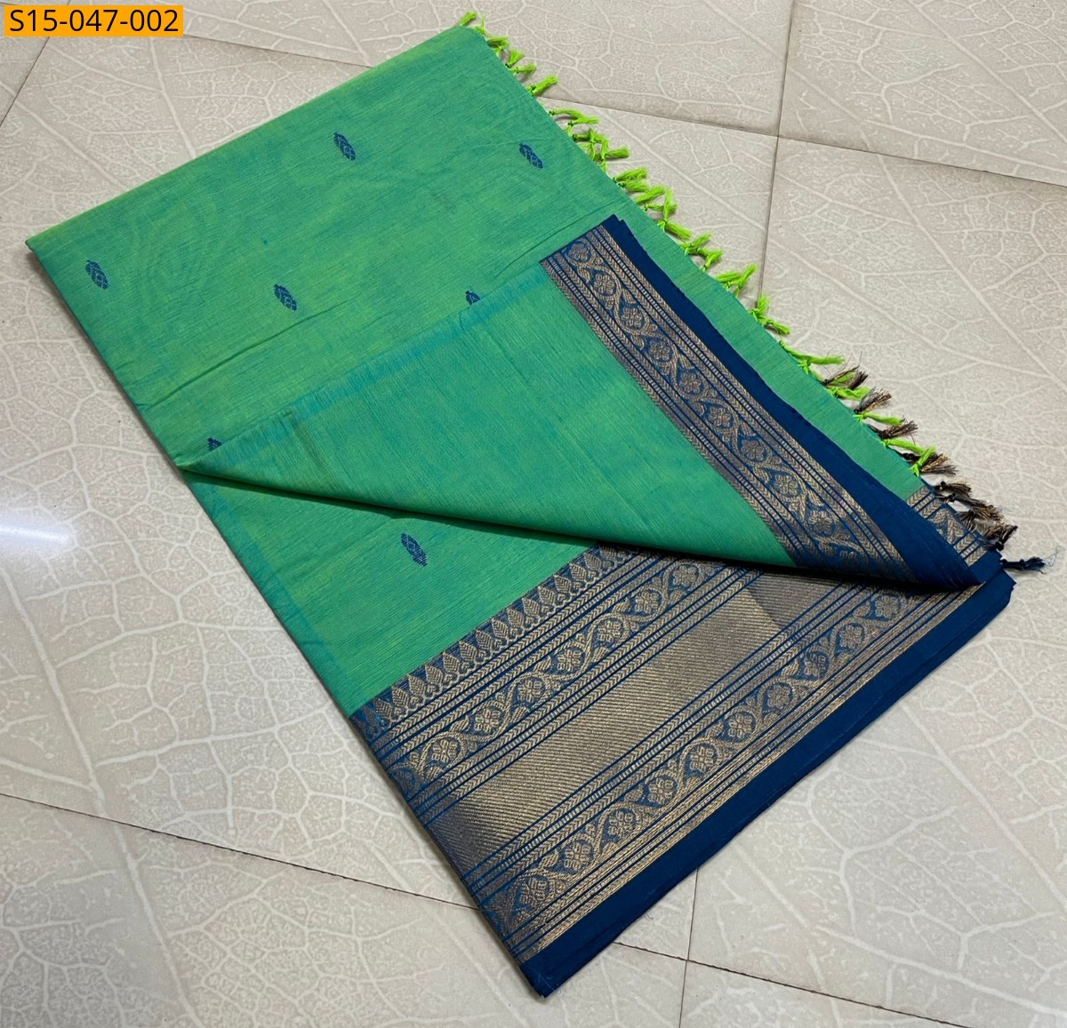 Light Green Kanchi Cotton Sarees