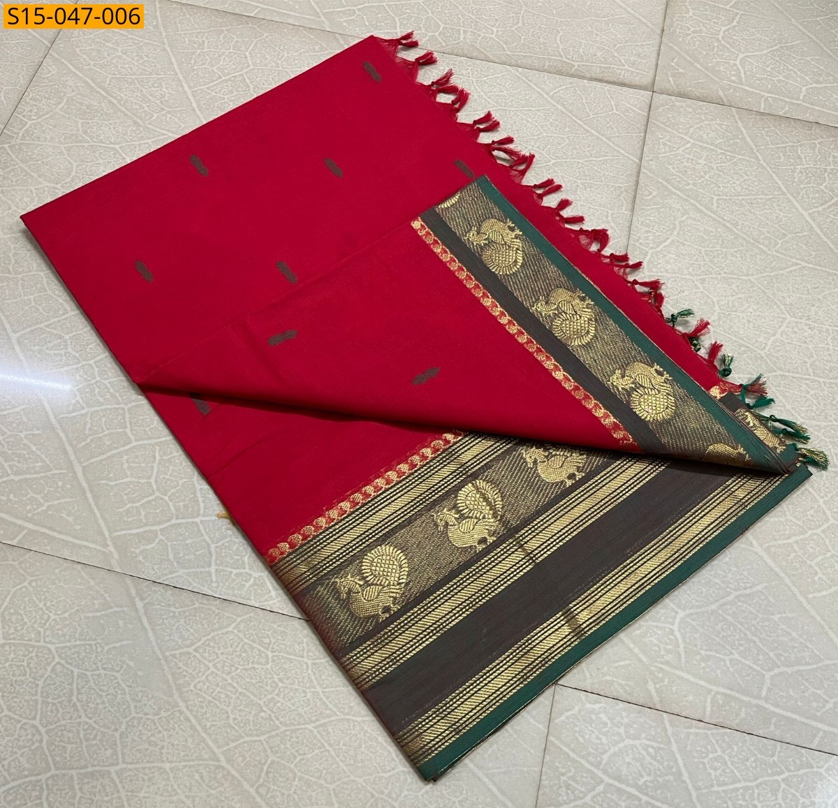 Red Kanchi Cotton Sarees